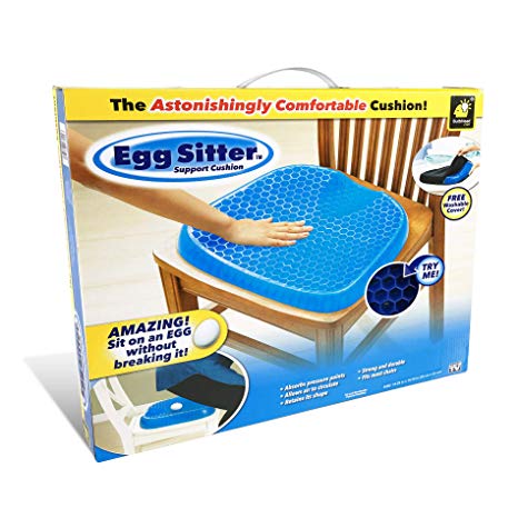 BulbHead Official As Seen On TV Egg Sitter Seat Cushion The Original with Non-Slip Cover, Breathable Honeycomb Design Absorbs Pressure Points (Egg Sitter Seat Cushion)