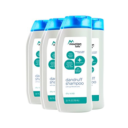 Mountain Falls Dandruff Shampoo, Dry Scalp Relief, with Almond Oil, Compare to Head & Shoulders, 23.7 Fluid Ounce (Pack of 4)