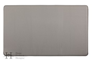 Kingston Collection Premium Anti-Fatigue Comfort Mat. Multi-Purpose Decorative Non-Slip Standing Mat for the Kitchen, Bathroom, Laundry Room or Office. By Home Fashion Designs Brand. (Flax)