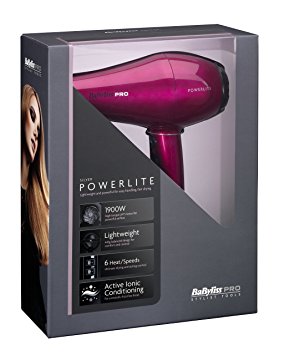 BaByliss Pro - Professional Hot Pink Powerlite Hair Dryer