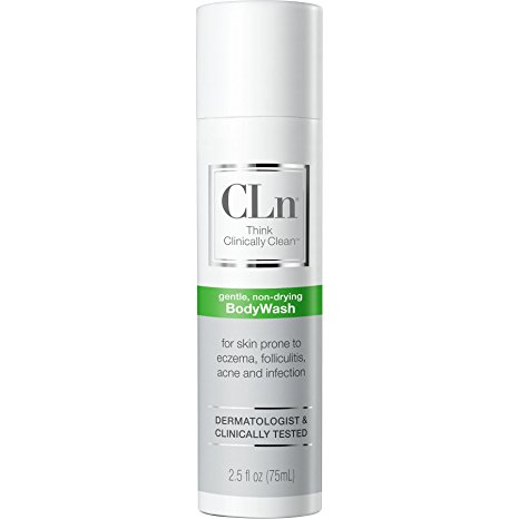 CLn BodyWash - Moisturizing Body Wash, For Skin Prone to Eczema, Dermatitis, Acne, Infection, and Folliculitis (2.5 fl.oz.)
