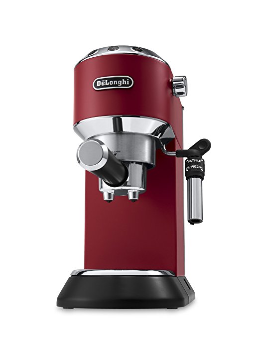 De'Longhi 0132106169 Dedica Coffee Machine, 1 Litre, 1350 W, 15 Bar, Red