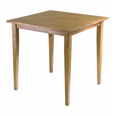 Winsome Wood Groveland Square Dining Table with Shaker legs, Light Oak Finish