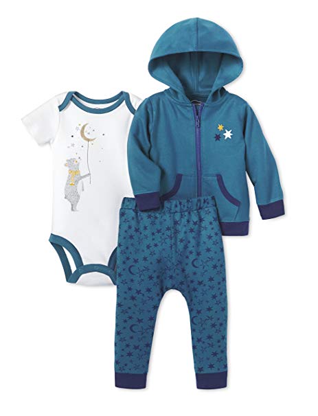 Lamaze Baby Girls' Organic 3 Piece Hoodie Set