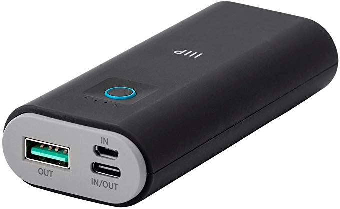 Monoprice 2-Port 6,700mAh Power Bank USB Charger, Up to 3A Output for iPhone, Android, and Galaxy Devices, Power Delivery Input and Output, Rapid Charging USB Type-A/Type-C Output - Obsidian Speed