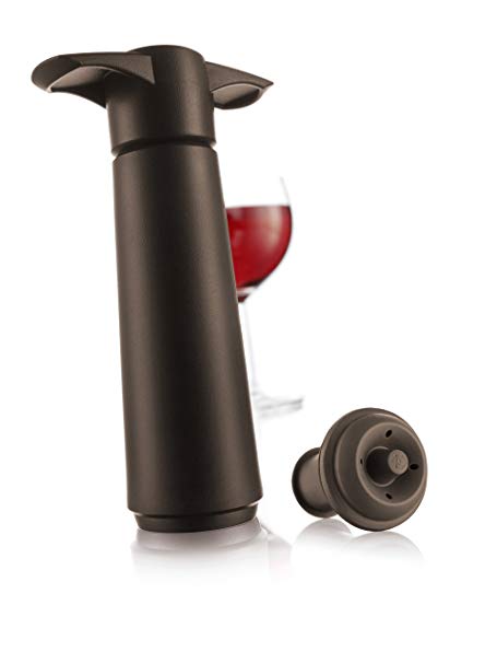 Vacu Vin Wine Saver - Brown | 1 x Vacuum Pump   1 x Vacuum Wine Stopper