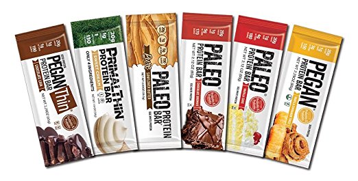 Paleo : Primal : Pegan : Protein Bars (Variety) 12 Bars (2 ea) Low Net Carb (Gluten Free : Keto)