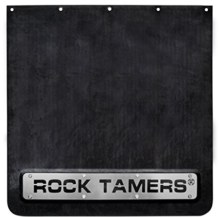 Rock Tamers 2" Hub Mudflap System Matte Black/Stainless Steel Trim Plates