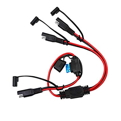 SinLoon 16AWG 2-Way Splitter,SAE Connector,1 to 2 SAE Connector Power Charger Adapter for Motorcycle Automotive(60cm)