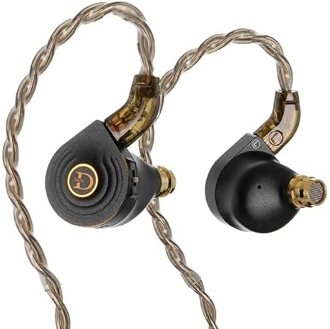 Linsoul DUNU Talos HiFi 14.6mm Planar   2BA Hybrid Driver in Ear Earphone IEM with Aviation Aluminum Alloy Cavity, Detachable OCC Silver-Plated Cable, 0.78mm 2Pin Connector for Audiophile DJ Studio