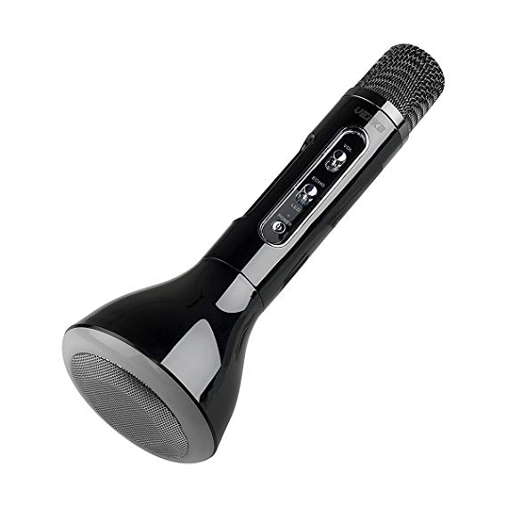 VERKB Rainbow Mic, Wireless Microphone Karaoke(3rd Generation), 3-in-1 Bluetooth Karaoke Machine KTV for Apple iPhone Android Smartphone and Pc(Jet Black)