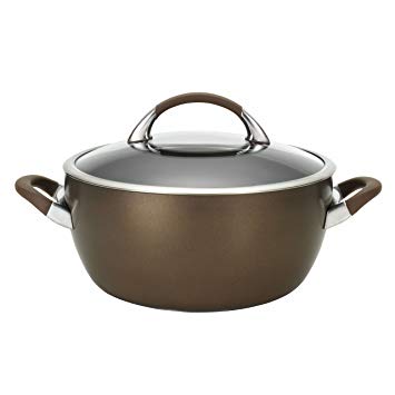 Circulon Symmetry Hard Anodised Covered Casserole, Chocolate, 26 cm