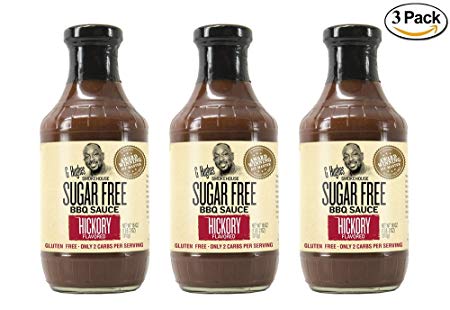 G Hughes Sugar Free Hickory BBQ Sauce 18 oz (3 Pack)