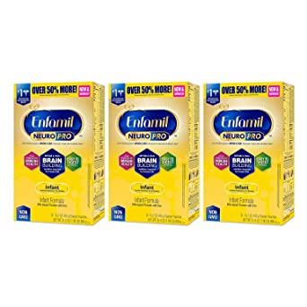 Enfamil NeuroPro Infant Formula- Brain Building Nutrition Inspired by Breast Milk, Milk Powder Refill, 31.4 ounce - MFGM, Omega 3 DHA, Prebiotics, Iron & Immune Support, Pack of 3 (Packaging May Vary)
