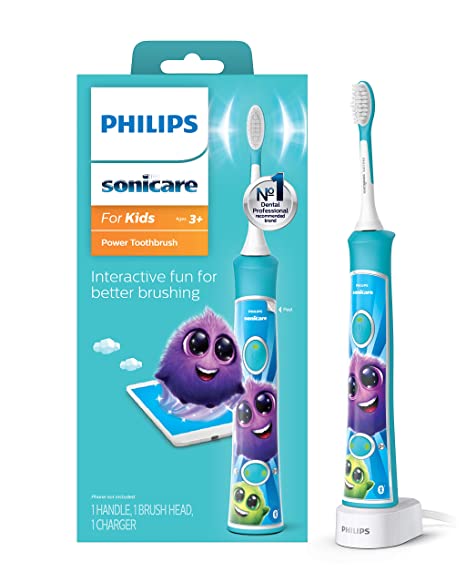 Philips Sonicare HX6321/02 Sonicare for Kids Rechargeable Electric Toothbrush, Blue