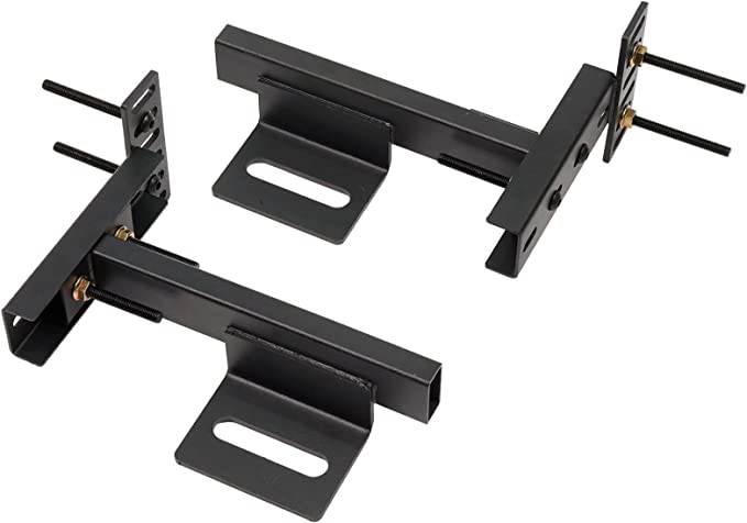 Hi-Na Headboard Brackets - Universal Wall Mounting Kit for Metal Bed Frame with Footboard Extension - Fits Twin Full Queen King Size Beds - Black