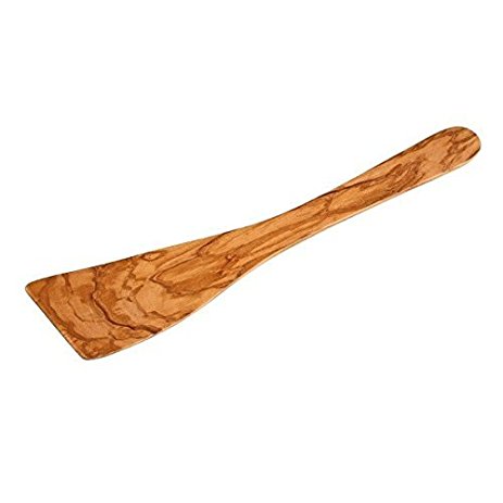 Bürstenhaus Redecker Curved Oiled Olive Wood Spatula, 11-7/8-Inches