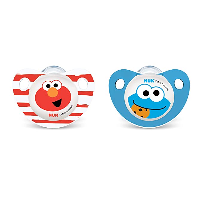 NUK Sesame Street Orthodontic Pacifiers, 6-18 Months, 2-Pack