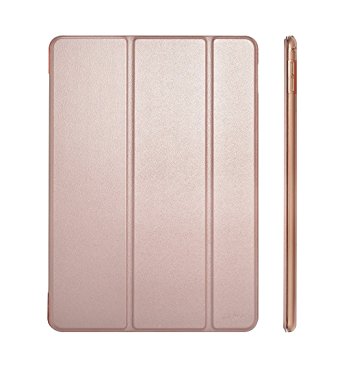 iPad Air 2 Case Cover, Dyasge Smart Case Cover with Magnetic Auto Wake & Sleep Feature and Tri-fold Stand for iPad Air 2 (iPad 6) Tablet,Rose Gold