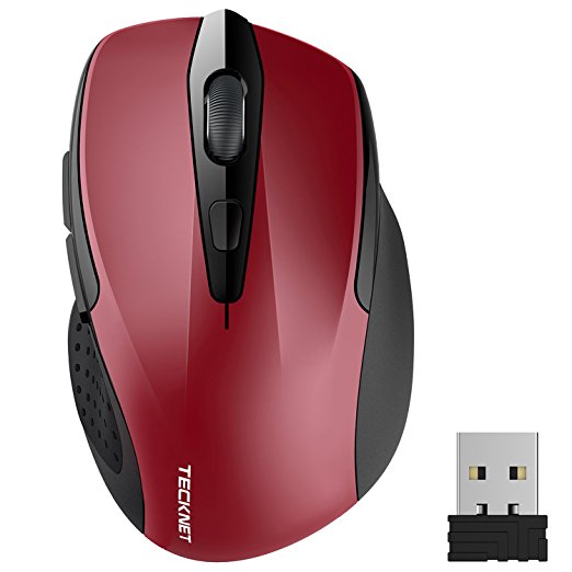 Wireless Mouse, TeckNet Pro 2.4G USB Cordless Mice Optical PC Computer Laptop Mouse With 24 Month Battery Life, 2600 DPI 5 Adjustment Levels, Nano Receiver, 6 Buttons For Windows Mac Macbook Linux