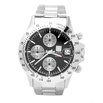 Elgin (ELGIN) chronograph diver's watch black FK1184S-B
