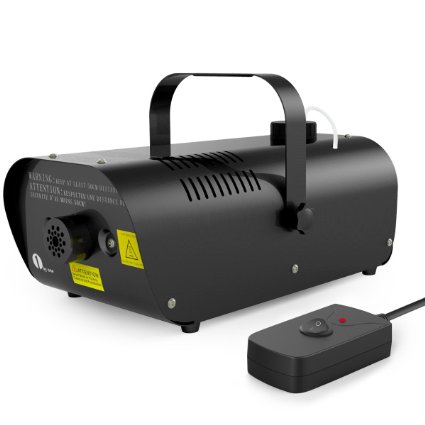 1byone 1500W Fog Machine with Wired Remote Control Fogger, 2000ml Tank Capacity and Alarm Function