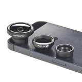 VicTsing 3-in-1 Camera Lens Kits for iPhone 5 5S 4S 4 3GS ipad mini ipad 4 3 2 Samsung Galaxy S4 S3 S2 Note 3 2 1 Sony Xperia L36h L36i HTC ONE Smartphones with flat camera- Black