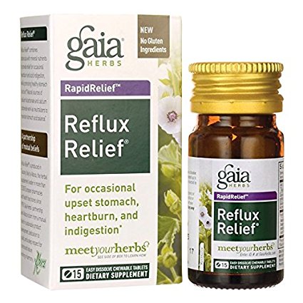 Gaia Herbs Reflux Relief 15 Chewable Tablets