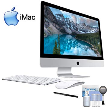 Apple iMac 21.5" Desktop Computer (2.3GHz Intel Core i5, 8GB RAM, 1TB HDD) Silver, MMQA2LL/A Standard Bundle [Mid 2017 - Newest Version]