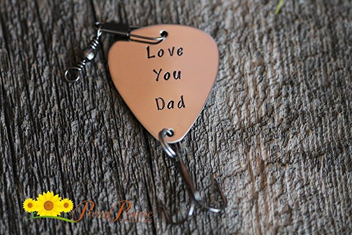 Stamped Fishing Lure Gift - Personalized Fishing Lure - Gift for Fisherman - Father's Day or Birthday Gift for Dad - Custom Made Lure - Handstamped Handmade Present