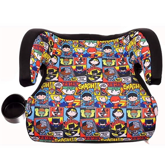 KidsEmbrace Backless Booster Car Seat, DC Comics Justice League Chibi Superheroes