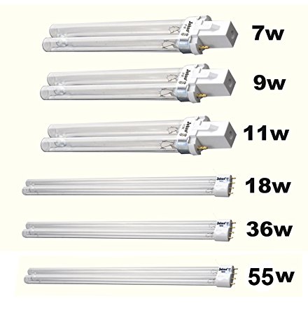 Jebao UV Bulb - Replacement Lamp Tube For Pond UVC (Ultra Violet) Filters and Clarifiers - choice of sizes