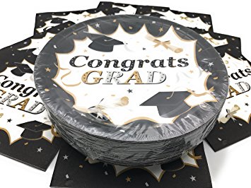 Classic Graduation 9" Dinner Plates Party Accessory Pack of 60