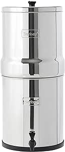 Big Berkey Gravity-Fed Stainless Steel Countertop Water Filter System 2.25 Gallon with 2 Authentic Black Berkey Elements BB9-2 Filters