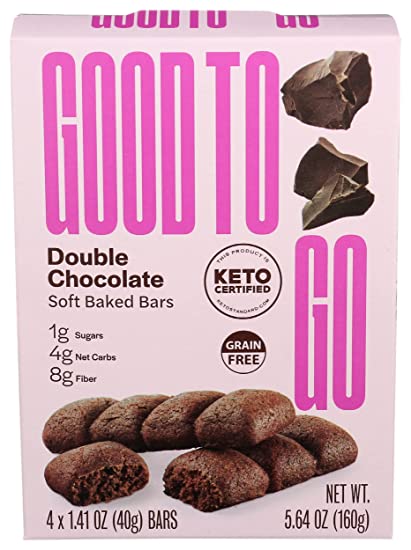 GOODTO GO Double Chocolate Soft Baked Bars 4 Count, 5.64 OZ