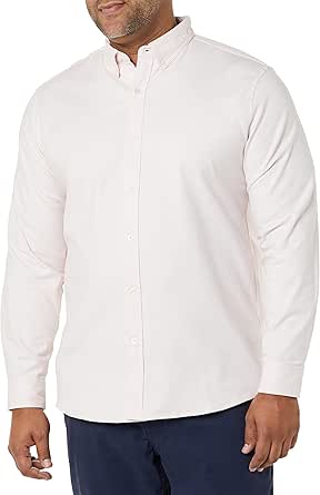 Amazon Essentials Men's Slim-Fit Long-Sleeve Stretch Oxford Shirt