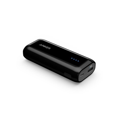 Anker Astro E1 5200mAh Ultra Compact Portable Charger External Battery Power Bank with PowerIQTM Technology for iPhone iPad Samsung Nexus HTC and More Black