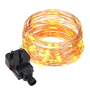 TOMSHINE 10m / 33ft 100LEDs Starry Copper Wire IP65 LED String Strip Light for Christmas Holiday Festival Decorations AC100-240V