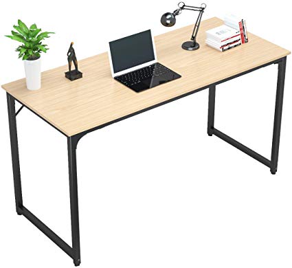 Tycholite Writing Computer Desk 39 Inch Modern Sturdy Office Desk PC Laptop Notebook Study Table for Home Office Workstation, Natural