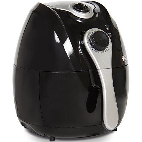 Best Choice Products Electric Air Fryer With Rapid Air Circulation, Temperature Control, Timer, Detachable Basket Handles Black