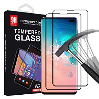 Galaxy S10 Screen Protector, Novo Icon Version HD03 [Case Friendly][9H Hardness][Bubble-Free] Tempered Glass Screen Protector for Samsung Galaxy S10 (Black)