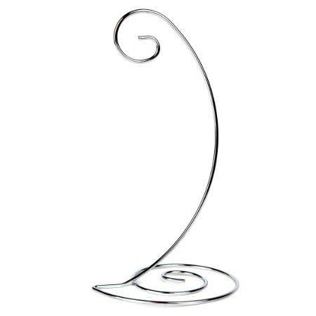 Home-X® Spiral Ornament Stand. 10 inch. Chrome