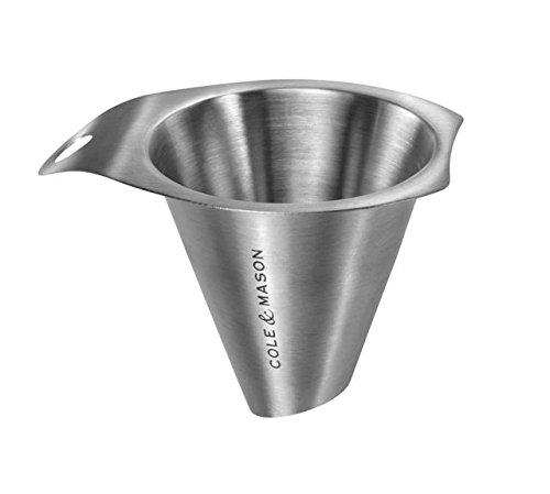 Cole & Mason Stainless steel Salt and Pepper Refill Funnel, 4.7 cm,Silver