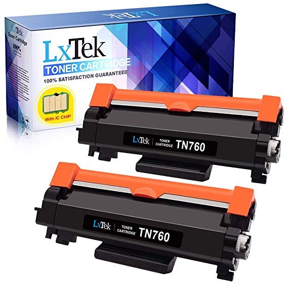 LxTek Compatible Toner Cartridge Replacement for Brother TN760 TN 760 TN730 to use with HL-L2350DW DCP-L2550DW MFC-L2710DW HL-L2395DW MFC-L2750DW HL-L2370DW HL-L2390DW Printer (Black, 2-Pack)