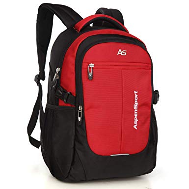 ASPENSPORT Laptop Backpack for Men School Bookbag Fit 15.6"-17＂Water Repellent