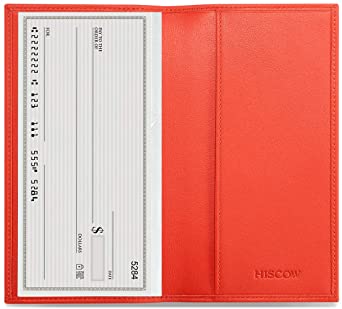 HISCOW Minimalist Checkbook Cover - Full Grain Leather
