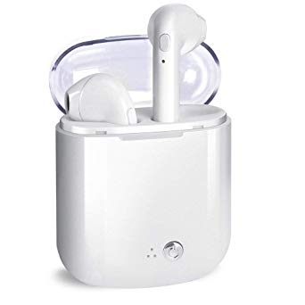 Bluetooth Earbuds，Bluetooth 4.2 Wireless Earbuds,waterproof Sport Wireless Headphones Stereo Earphones with Charging Case,Built-in Mic(White)