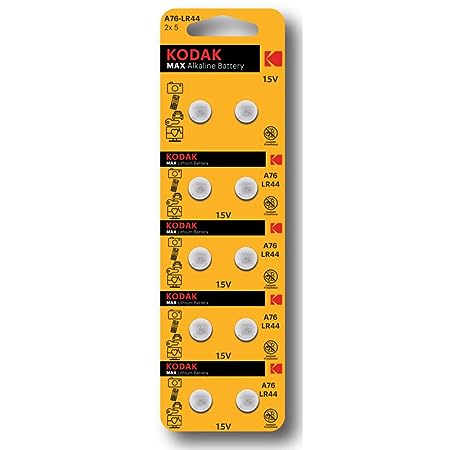 Kodak MAX Super Alkaline A76 - LR44 Battery (20 pcs Batteries) Pack of 2