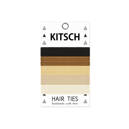 Kitsch 5 Piece Solid Hair Ties Set, Back To Basics