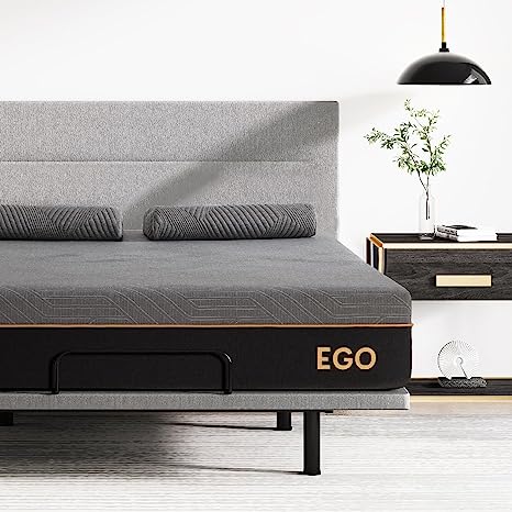 EGOHOME 12 Inch Full Mattress, Copper Gel Cooling Memory Foam Mattress for Back Pain Relief,Therapeutic Double Mattress Bed in a Box, Made in USA, CertiPUR-US Certified, 54”x75”x12”, Black